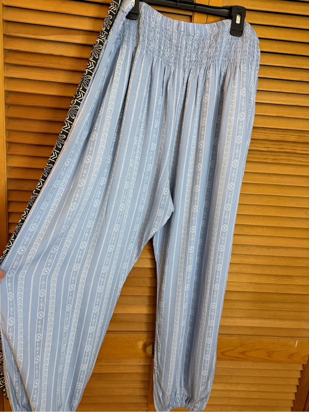 Lotus & Luna Light Blue and White Harem Pants